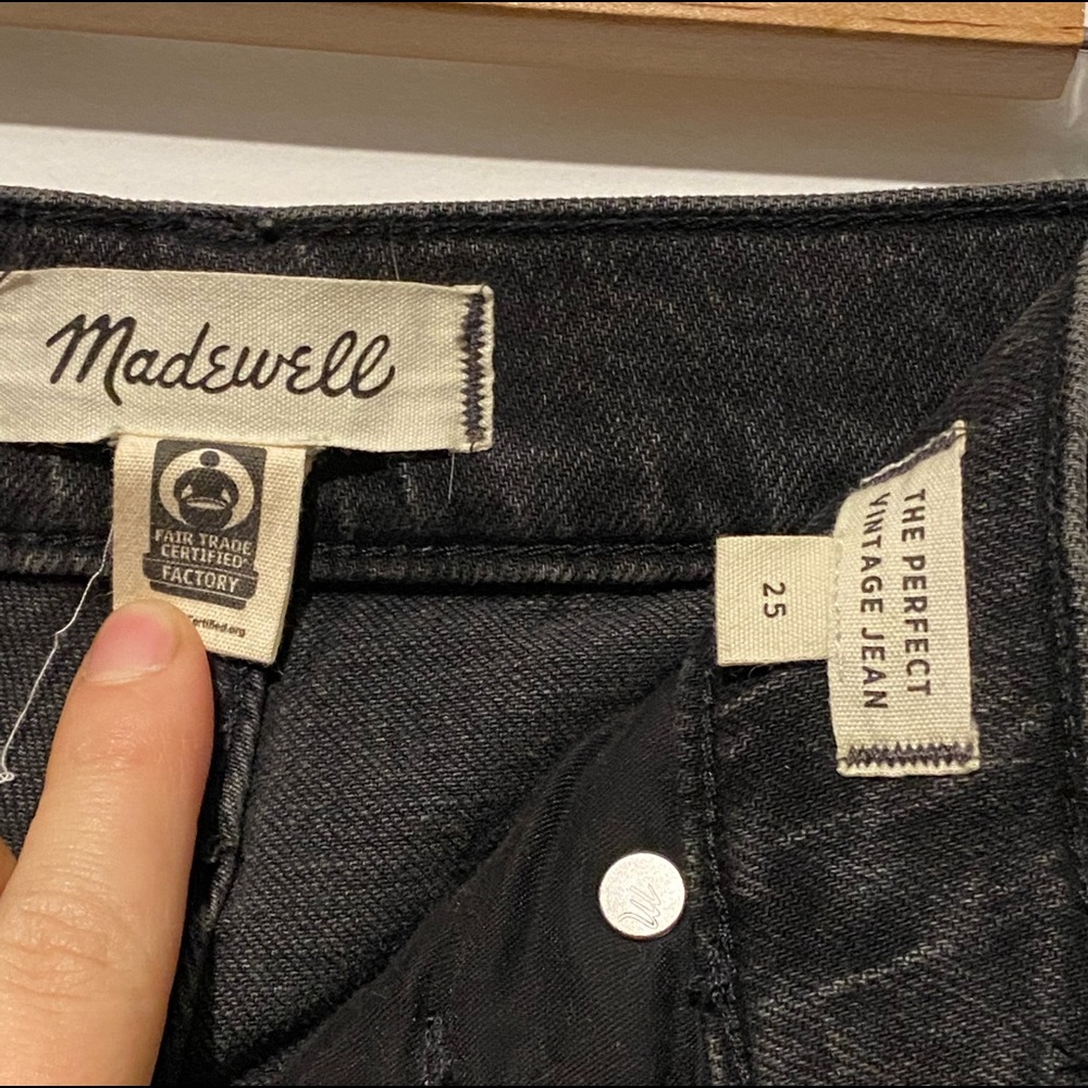 Madewell black perfect vintage high waisted jean size 25